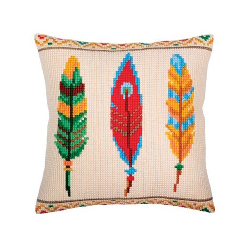 Collection D Art Borduurkussen Plumelets for Dreamcatcher 40 x 40 cm Collection D Art Borduurkussen Plumelets for Dreamcatcher 40 x 40 cm