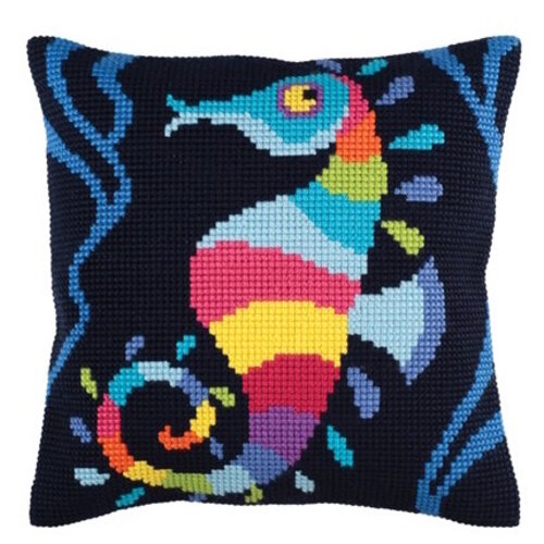Collection D Art Borduurkussen Sea Mosaic 40 x 40 cm cda-5345 Collection D Art Borduurkussen Sea Mosaic 40 x 40 cm cda-5345