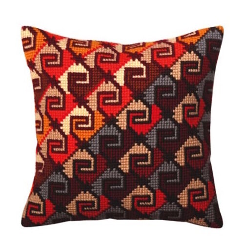 Collection D Art Borduurkussen Peruvian ornament 5368 40 x 40 cm Collection D Art Borduurkussen Peruvian ornament 5368 40 x 40 cm