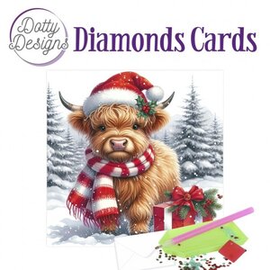 Dotty Designs   Diamond Painting Kerstkaart Christmas Cow 2