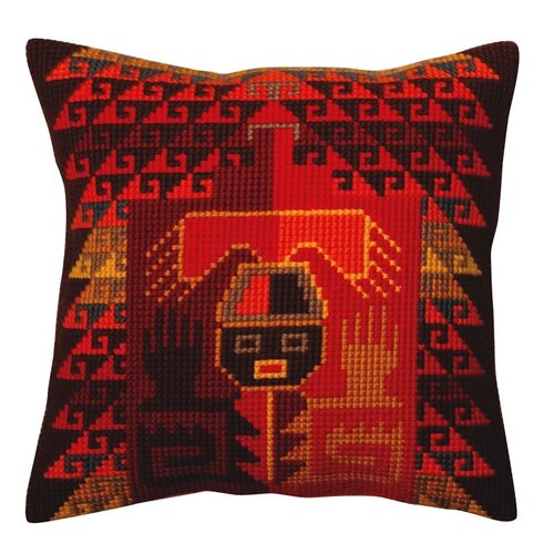 Collection D Art Borduurkussen Peruvian ornament 5370 40 x 40 cm Collection D Art Borduurkussen Peruvian ornament 5370 40 x 40 cm