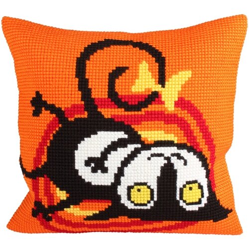 Collection D Art Borduurkussen Escaped Cat 5230 40 x 40 cm Collection D Art Borduurkussen Escaped Cat 5230 40 x 40 cm