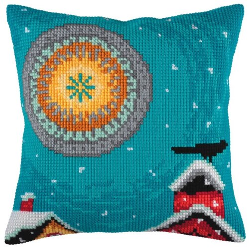 Collection D Art Borduurkussen Winter Sun 40 x 40 cm Collection D Art Borduurkussen Winter Sun 40 x 40 cm