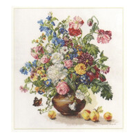 Alisa Borduurpakket Stilleven Boeket Bloemen op Vaas 2-23