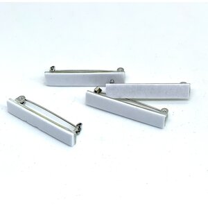 Hobby & Crafting Fun Brochespeld met zelfklevende foamlaag 38 mm zilver 4 stuks