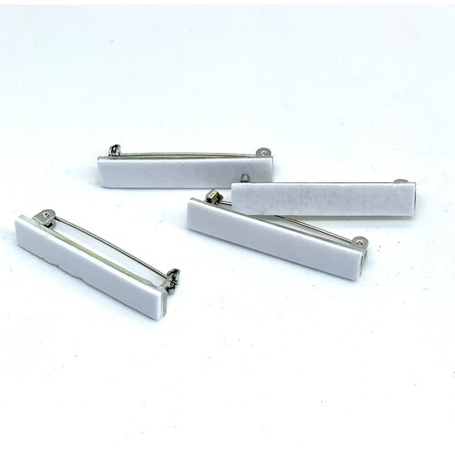 Hobby & Crafting Fun Brochespeld met zelfklevende foamlaag 32 mm zilver 4 stuks