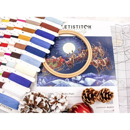 Leti Stitch Leti Stitch Borduurpakket Christmas Eve Flight