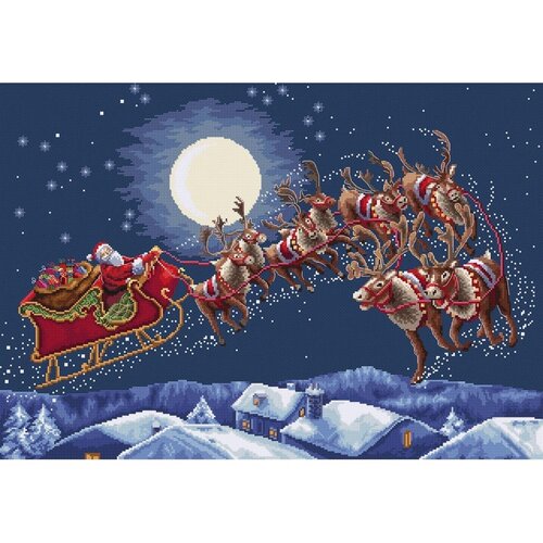 Leti Stitch Leti Stitch Borduurpakket Christmas Eve Flight
