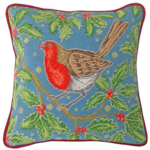 Bothy Threads Bothy Threads Petit Point Borduurkussen Red, Red, Robin