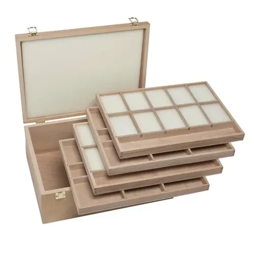 Luxe Pastelkist Conda 35 x 26.5 x 13 cm met 4 trays