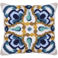 Borduurpakket Kussen Siena Tile 40 x 40 cm