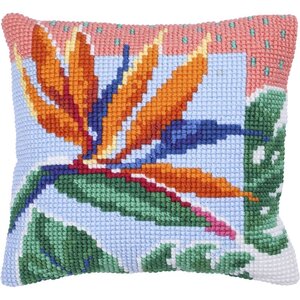Needleart Borduurpakket Kussen Bird of Paradise 40 x 40 cm