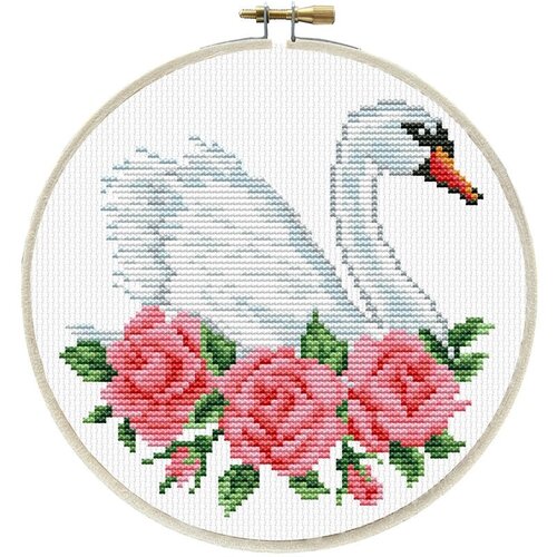 Needleart Needleart Voorbedrukt Borduurpakket Rose Swan