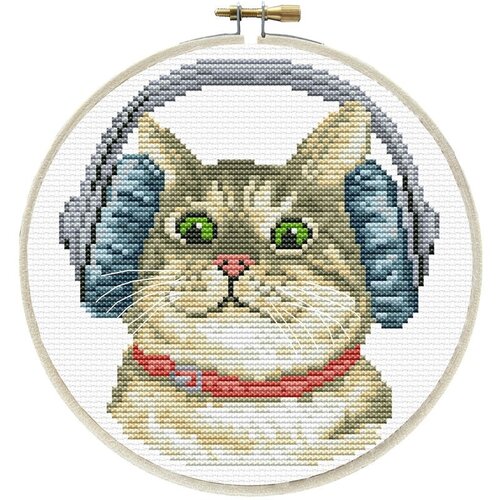Needleart Needleart Voorbedrukt Borduurpakket DJ Kitty