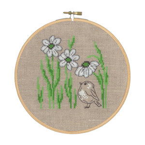 Permin Permin borduurpakket Bird by flower 13-5450
