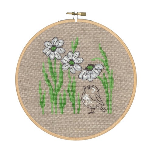 Permin Permin borduurpakket Bird by flower 13-5450