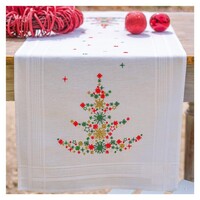 Vervaco Tafelloper Kerstboom met versiering 40 x 100 cm