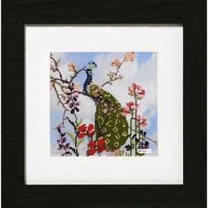 Pako Pako Borduurpakket Pauw deels voorbedrukt 24 x 24 cm