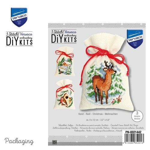 Vervaco Vervaco Kruidenzakjes Kerst 3 stuks PN-0021442 Vervaco Vervaco Kruidenzakjes Kerst 3 stuks PN-0021442