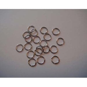 Hobby & Crafting Fun Splitring zilver enkel 20 stuks 6 mm Hobby & Crafting Fun Splitring zilver enkel 20 stuks 6 mm