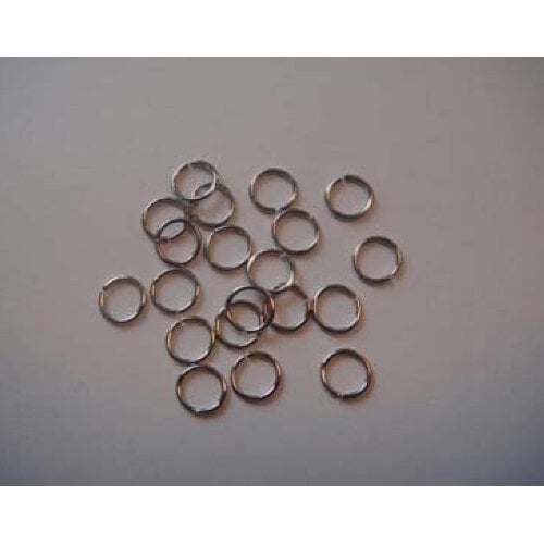 Hobby & Crafting Fun Splitring zilver enkel 20 stuks 6 mm Hobby & Crafting Fun Splitring zilver enkel 20 stuks 6 mm