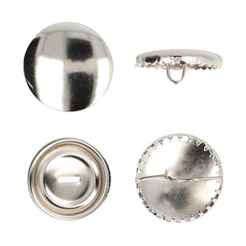 Milward Milward Stofknopen 38mm zilver 2 stuks Milward Milward Stofknopen 38mm zilver 2 stuks