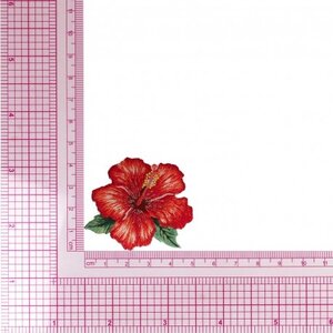 Mediac Applicatie opstrijkbaar Hibiscus 5 cm Mediac Applicatie opstrijkbaar Hibiscus 5 cm