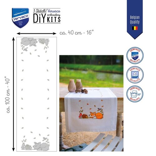Vervaco Vervaco Tafelloper Herfstdiertjes Vervaco Vervaco Tafelloper Herfstdiertjes