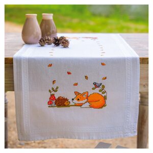 Vervaco Vervaco Tafelloper Herfstdiertjes Vervaco Vervaco Tafelloper Herfstdiertjes