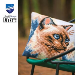 Vervaco Vervaco borduurpakket kussen Siamese Cat Vervaco Vervaco borduurpakket kussen Siamese Cat
