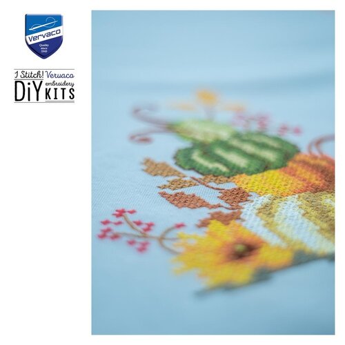 Vervaco Vervaco Tafelkleed Pompoen met bladeren Vervaco Vervaco Tafelkleed Pompoen met bladeren