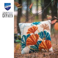Vervaco borduurpakket kussen Ginkobladeren