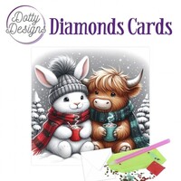 Diamond Painting Kerstkaart Winter Friends