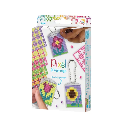 PixelHobby Pixelhobby sleutelhangersets Bloemen PixelHobby Pixelhobby sleutelhangersets Bloemen