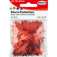 Rode Ster Pailletten 15 mm 450 stuks
