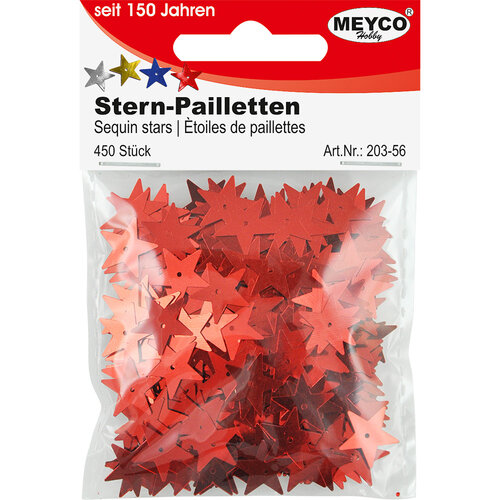 Meyco Rode Ster Pailletten 15 mm 450 stuks