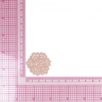 Applicatie opstrijkbaar Roos Roze 4 cm