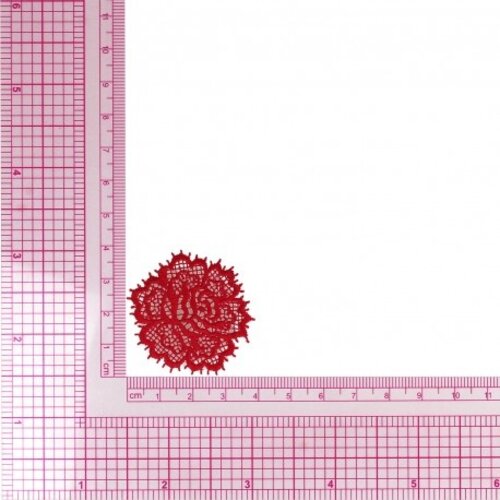 Mediac Applicatie opstrijkbaar Roos Rood 4 cm Mediac Applicatie opstrijkbaar Roos Rood 4 cm