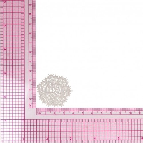 Mediac Applicatie opstrijkbaar Roos Wit 4 cm