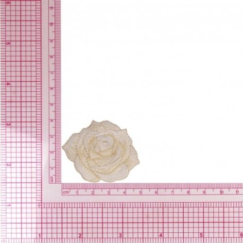 Mediac Applicatie opstrijkbaar Roos Ecru 5 cm