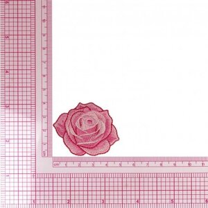 Mediac Applicatie opstrijkbaar Roos Roze 5 cm Mediac Applicatie opstrijkbaar Roos Roze 5 cm