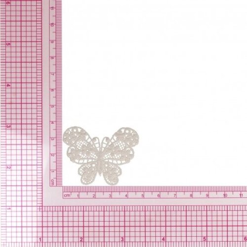 Mediac Applicatie Vlinder Wit 5 x 3 .5 cm opstrijkbaar Mediac Applicatie Vlinder Wit 5 x 3 .5 cm opstrijkbaar