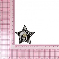 Applicatie Ster Zebra Motief 5 cm opstrijkbaar