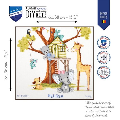 Vervaco Vervaco Geboorte Borduurpakket Aan de boomhut