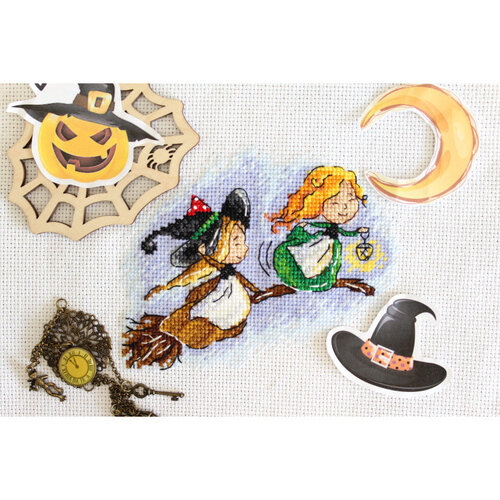 MP Studia MP Studia Borduurpakket Flying on a broom MP Studia MP Studia Borduurpakket Flying on a broom