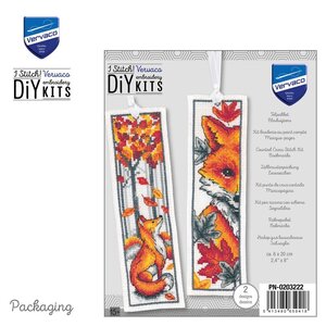 Vervaco Vervaco Boekenlegger Borduurpakket Vossen 2 stuks Vervaco Vervaco Boekenlegger Borduurpakket Vossen 2 stuks