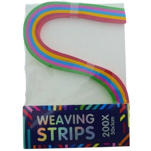 Papieren Vlechtstroken 50 x 1 cm 200 stuks Papieren Vlechtstroken 50 x 1 cm 200 stuks