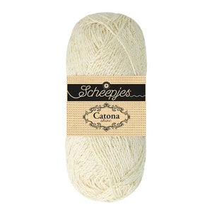 Scheepjeswol Scheepjes Catona Shine 105 G Bridal White Goud Scheepjeswol Scheepjes Catona Shine 105 G Bridal White Goud