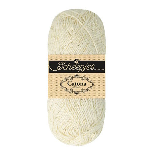 Scheepjeswol Scheepjes Catona Shine 105 G Bridal White Goud Scheepjeswol Scheepjes Catona Shine 105 G Bridal White Goud