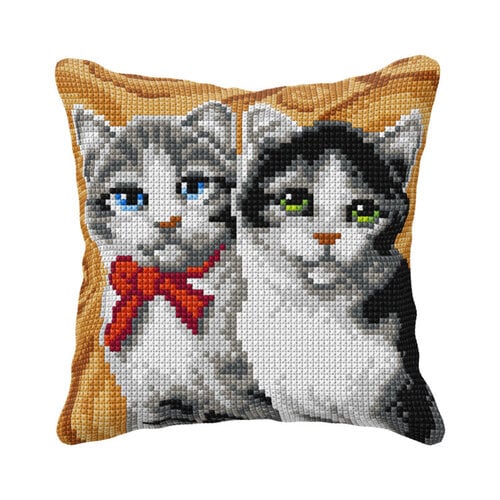 Orchidea Orchidea Borduurkussen Cats 40 x 40 cm Orchidea Orchidea Borduurkussen Cats 40 x 40 cm